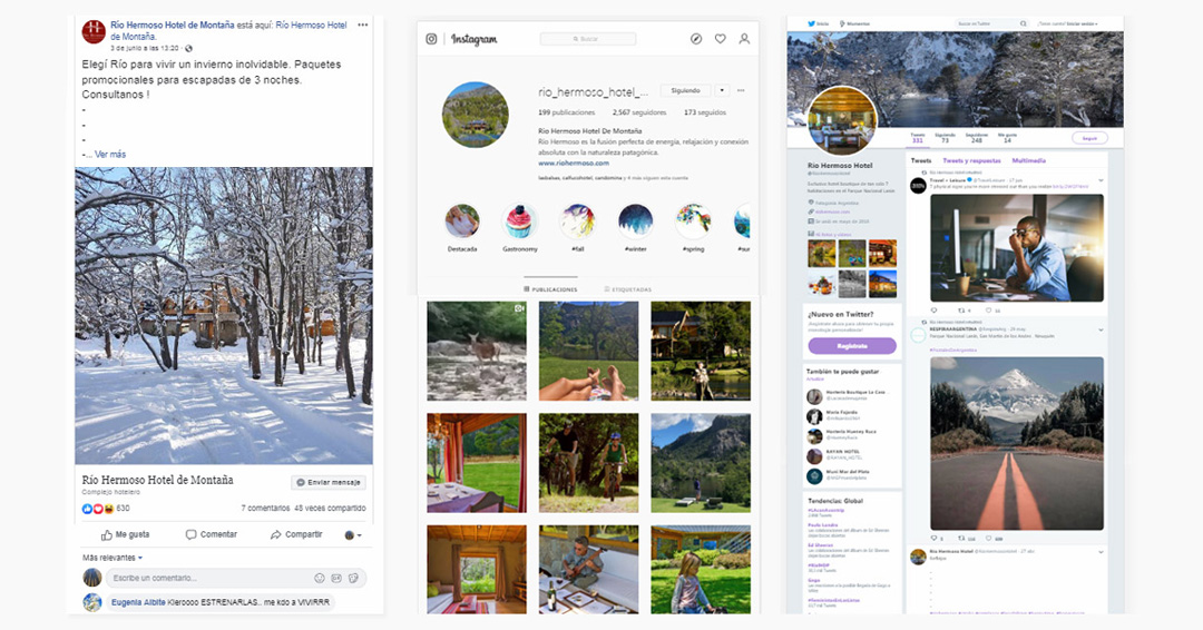 estamos en las redes sociales más populares para el target